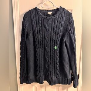 LL Bean cable knit sweater